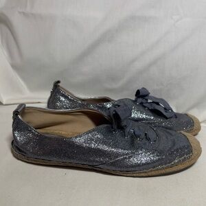 Coach Ramira Glitter Espadrille Blue Size 8.5